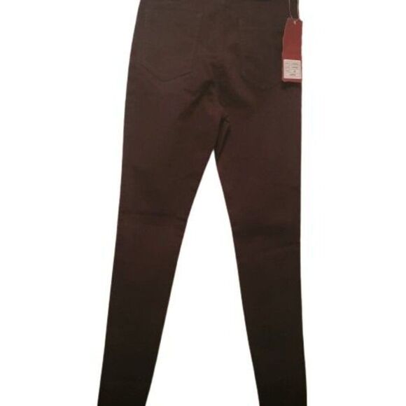 Ling Collection Girls Brown Cotton Blend Pockets Denim Skinny Jeans Size Medium - Picture 8 of 8